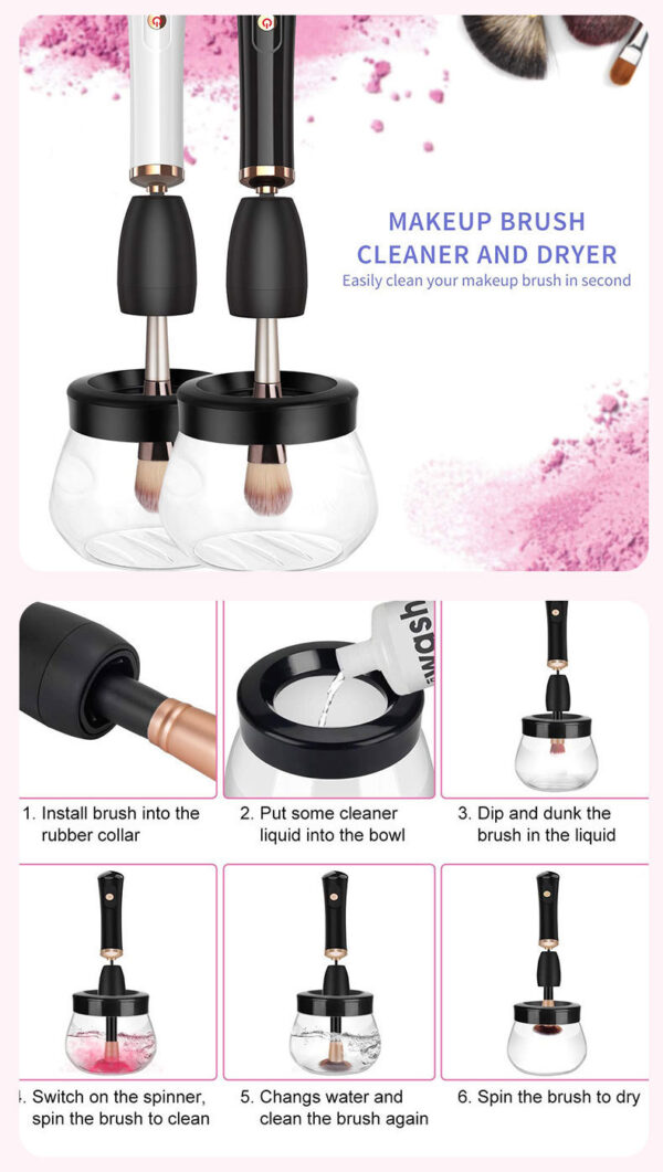 Makeup Brush Cleaning Machine Electric Scrubber - Image 8